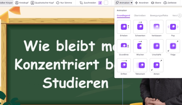 3. Videoeffekt: KI-Videoanimation