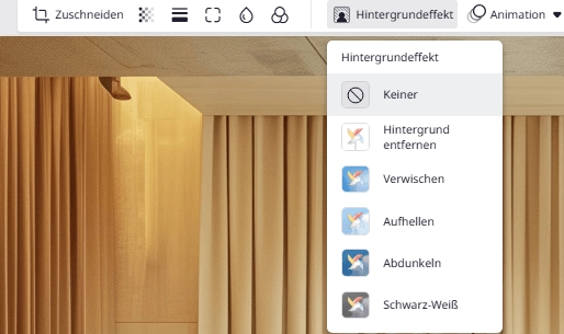 4. Videoeffekt: Videohintergrund anpassen mit KI