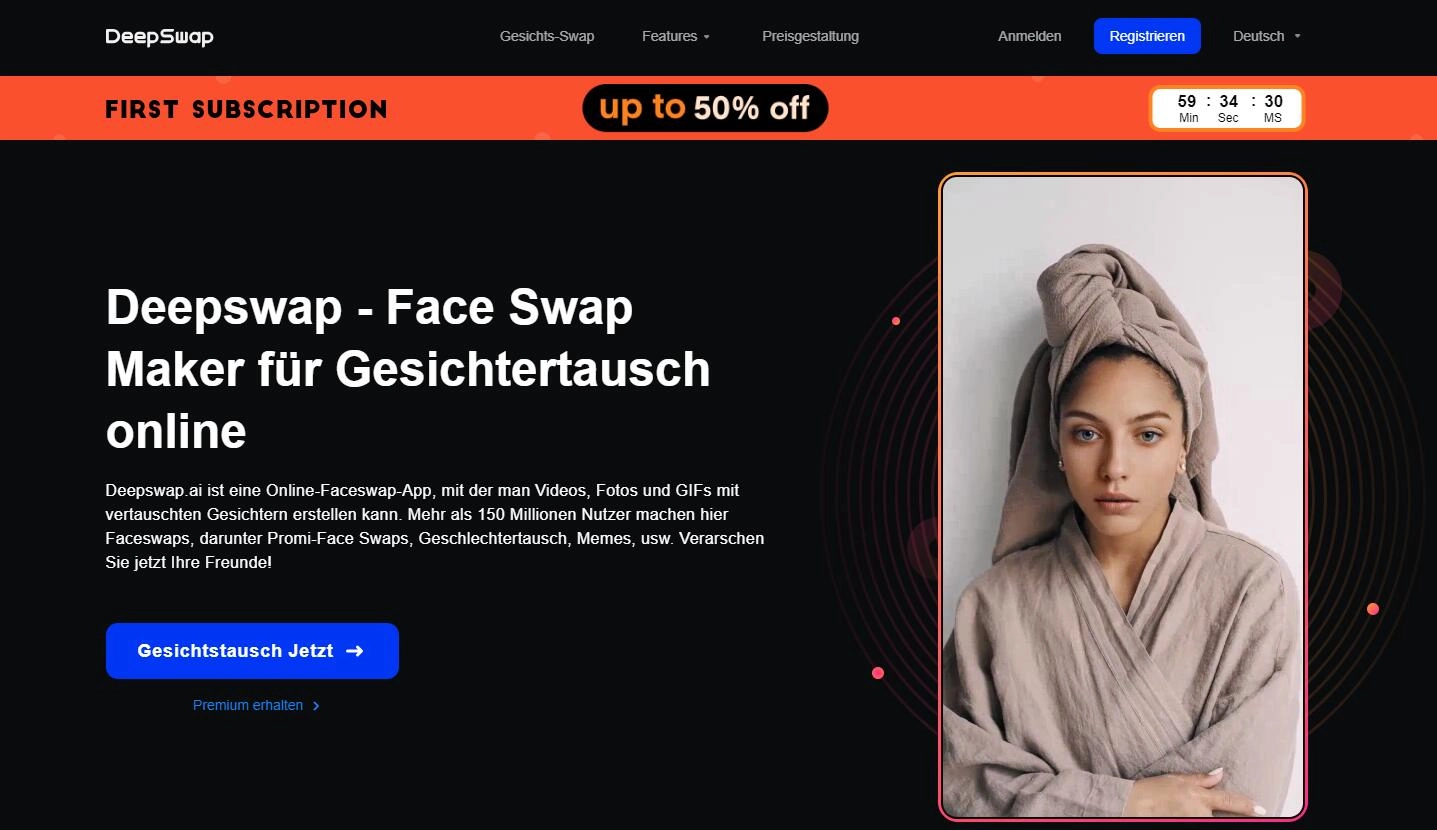 Deepswap- das beste Online-FaceSwap-Tool