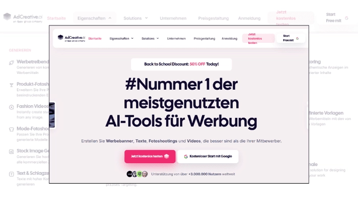AdCreative.ai - Umfassender Anbieter von KI-Werbetools