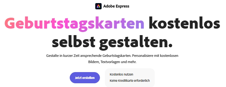 Adobe Express: Ansprechende Geburtstagskarten einfach und kostenlos gestalten