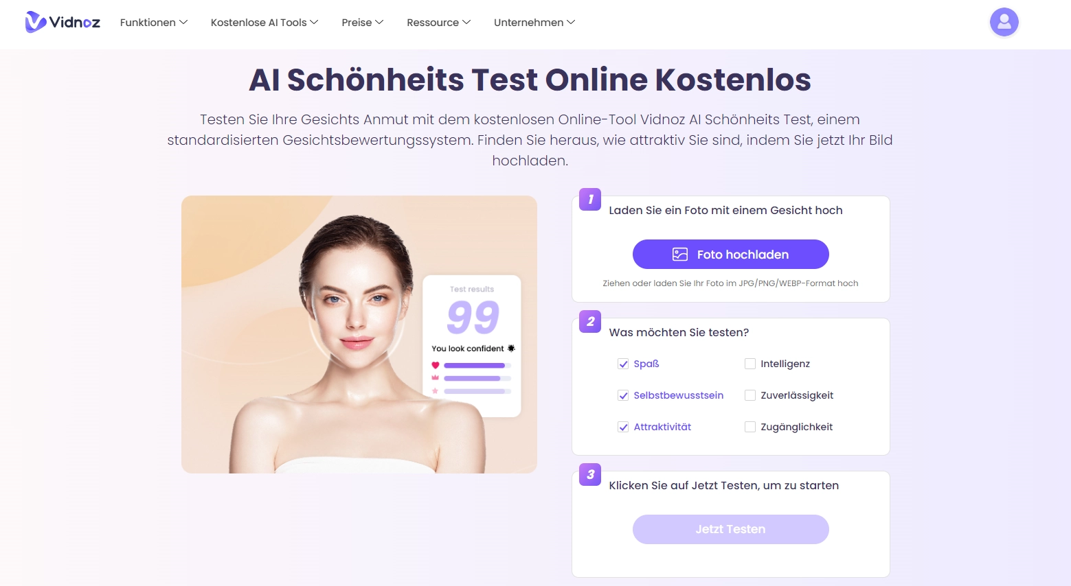 AI Schönheits Test Online