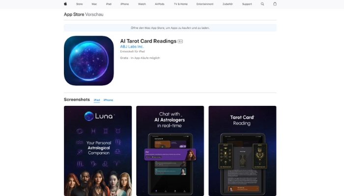 AI Tarot Card Readings - iOS App auf App Store