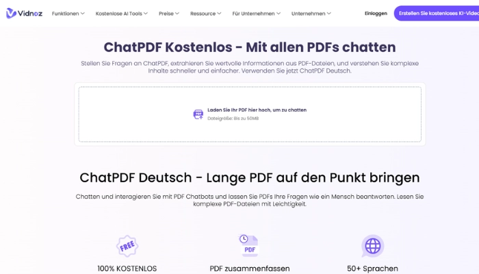 alle Fragen an ChatPDF stellen