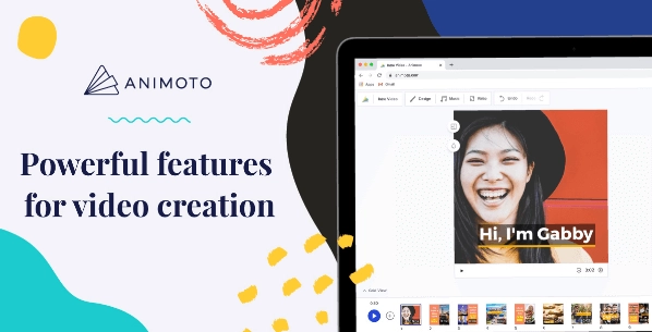 Animoto ist ein kostenloses Online Tool zum Erstellen von KI Geburtstagsvideos