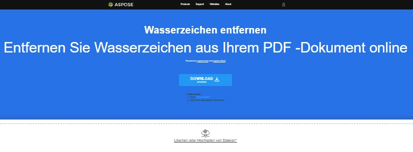 Aspose - PDF-Wasserzeichen online kostenlos entfernen