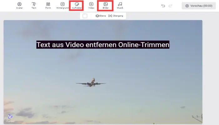 aufkleber text aus video entfernen