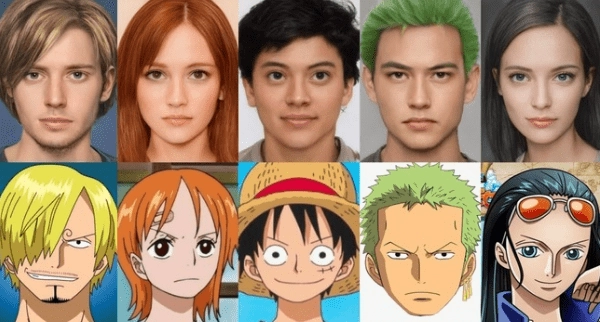 Durch AI Anime-Charaktere in echte Menschen verwandeln