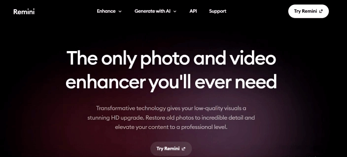 Remini – der beste AI Foto Editor für Android