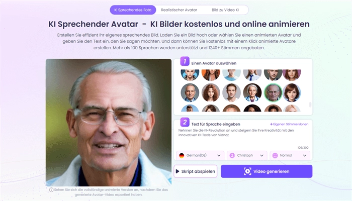 bilder-animieren-vidnoz-ai