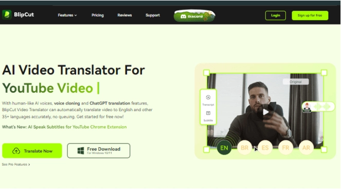 blipcut video translator online