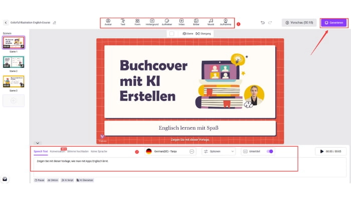 buchcover video erstellen mit vidnoz zwei