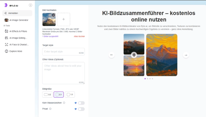 Bylo ai KI-Bildzusammenfuehrer