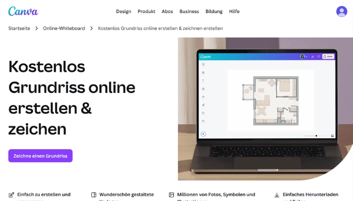 Canva Grundriss kostenlos erstellen online