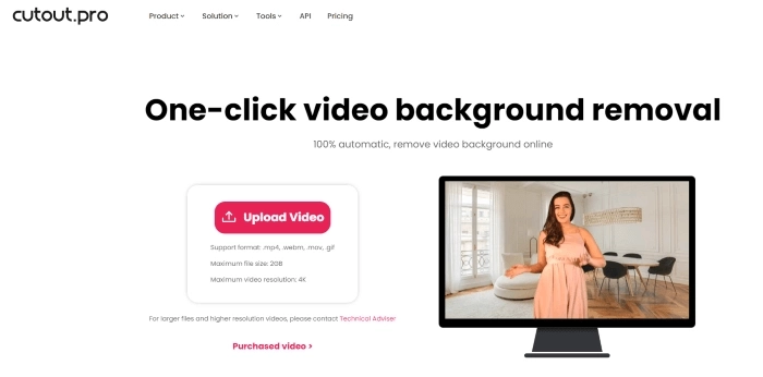 Cutout.pro: AI-Videohintergrund-Remover mit einem Klick