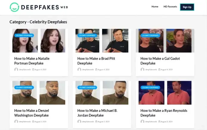 DeepFake DeepFakes Web