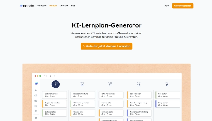 dende ai Lernplan erstellen KI