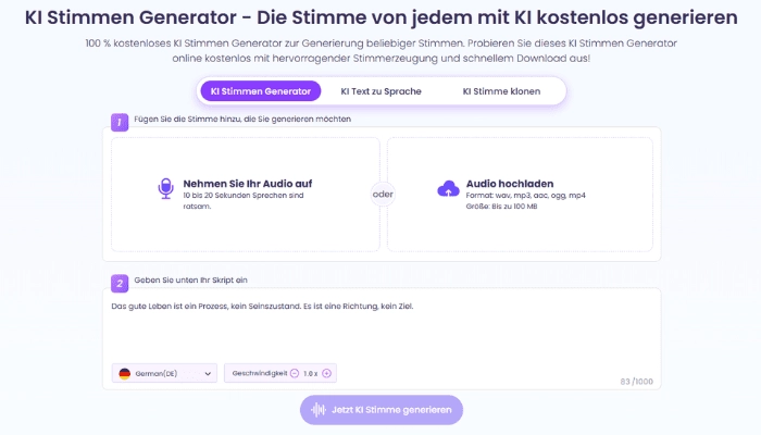 eigene stimme fuer hoerbuch erstellen mit vidnoz