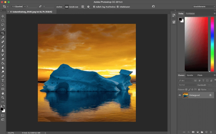 Ein Bild mit Eisberg in PhotoShop
