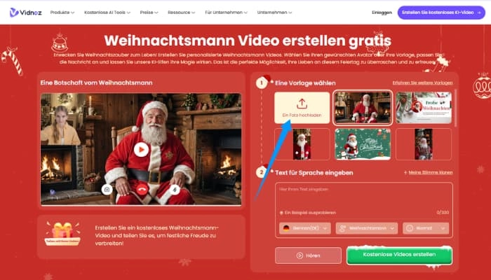 Ein sprechender Weihnachtsmann Video erstellen