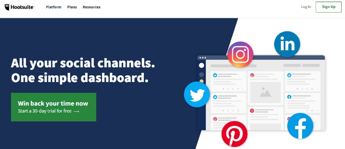 Eine beliebte Social-Media-Management-Plattform - Hootsuite