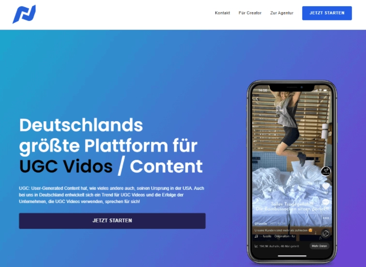 Eine deutsche Plattform für UGC Videos