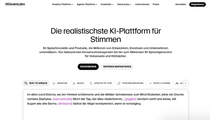 ElevenLabs Text zu Sprache umwandeln