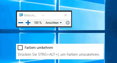 Farben invertieren mit der Tastatur
