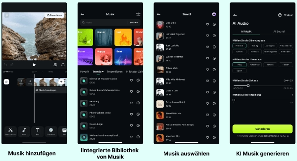 Filmora: Fotos und Videos kostenlos mit Musik hinterlegen auf dem Handy