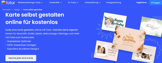 Fotor: Geburtstagskarten online erstellen mit 1000+ kostenlosen Vorlagen