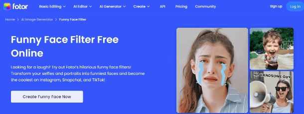 Fotos lustig machen mit Fotor AI
