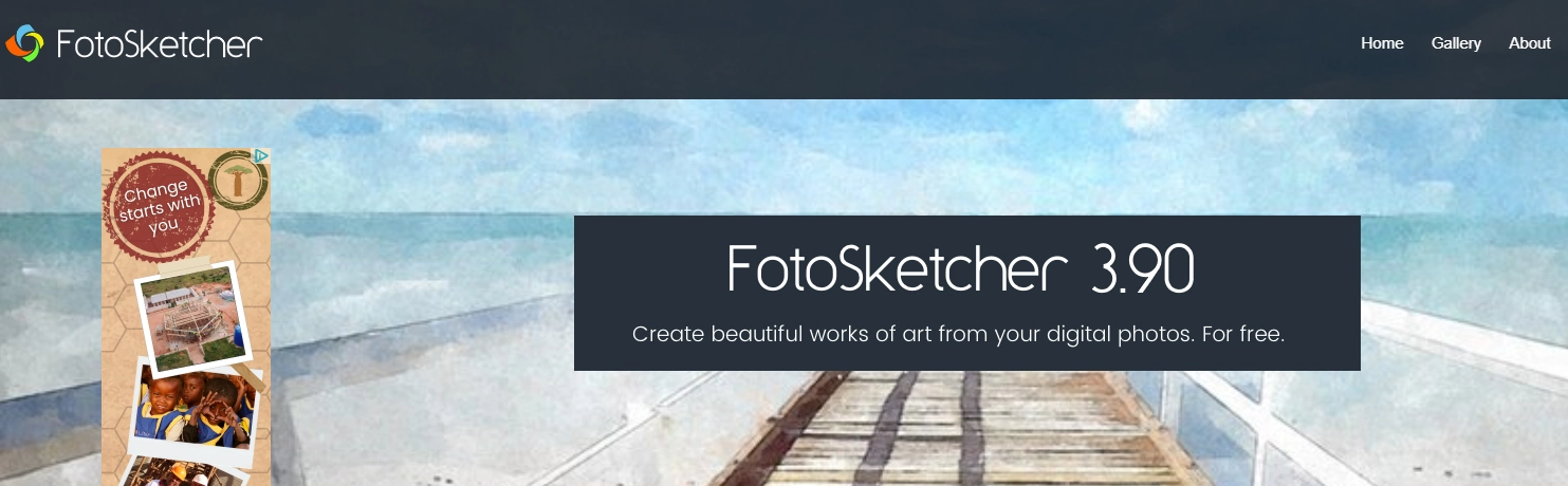 FotoSketcher ist ein Programm, das Foto in Zeichnung online umzuwandeln kann.