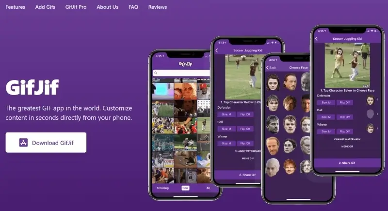 GifJif iOS-App zum Austauschen von Gesichtern