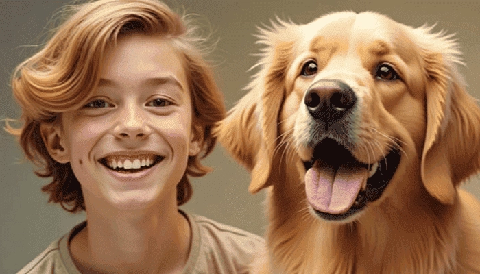 Golden Retriever zu Mensch