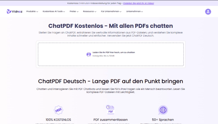 ki fuer wissenschaftliche arbeiten Vidnoz Chat PDF