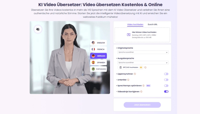 ki lipsync tool vidnoz ki video uebersetzer