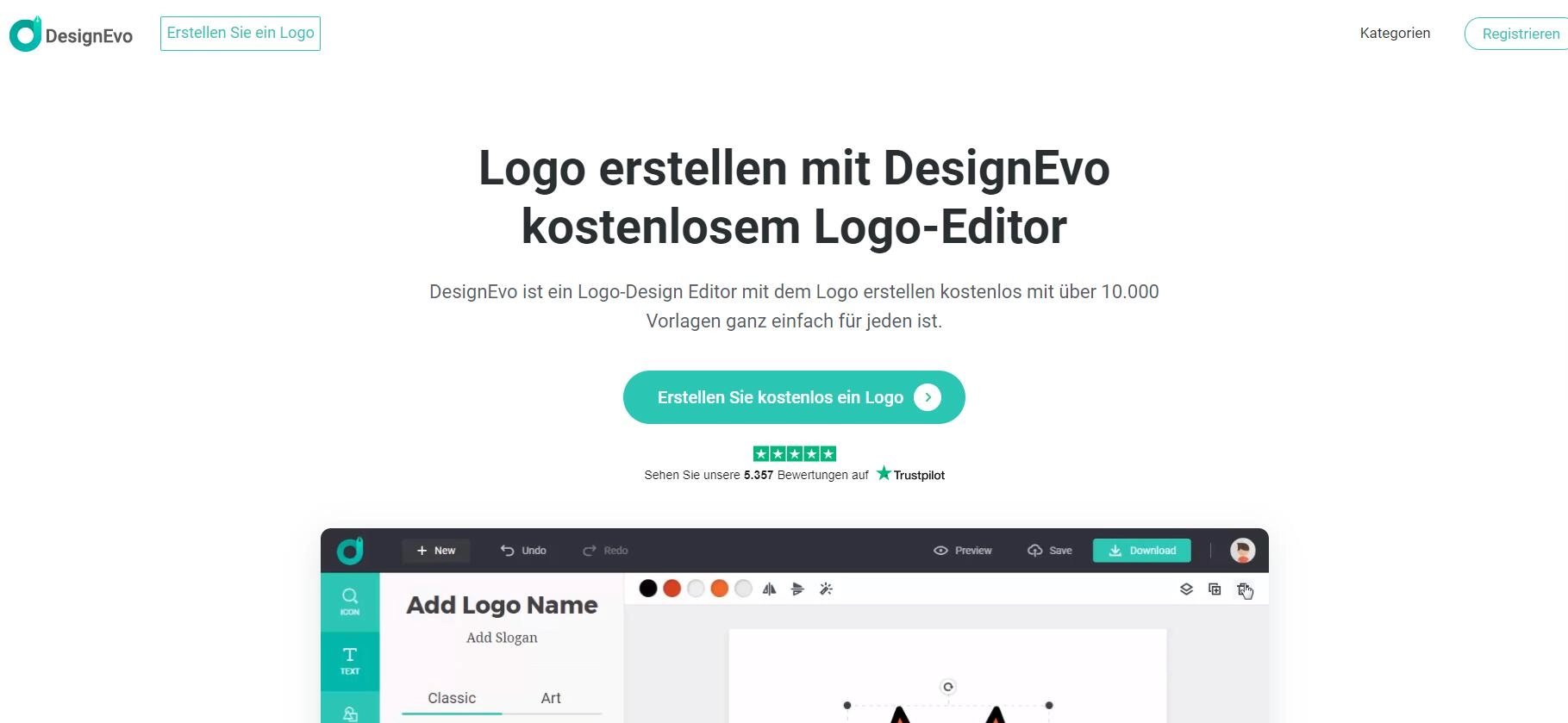 KI Logo kostenlos erstellen-DesignEvo