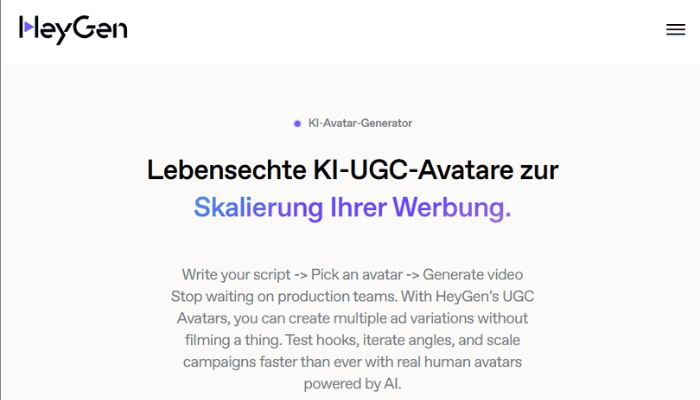 KI online shop erstellen Heygen Avatar