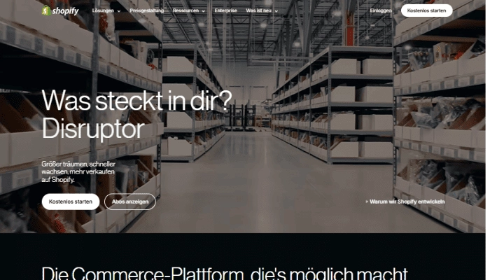 KI online shop erstellen Shopify