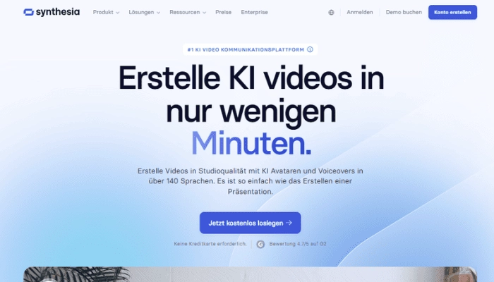 KI online shop erstellen syhthesia avatar