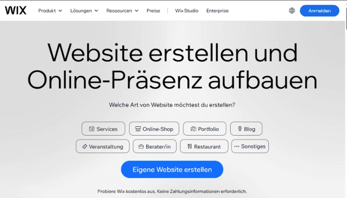 KI online shop erstellen Wix