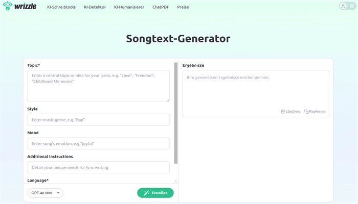 ki-songtext-generator-wrizzle-ai