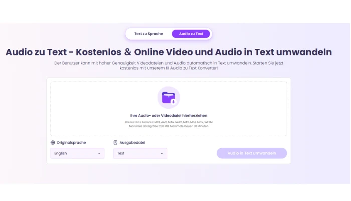 ki transkription tool vidnoz audio zu text