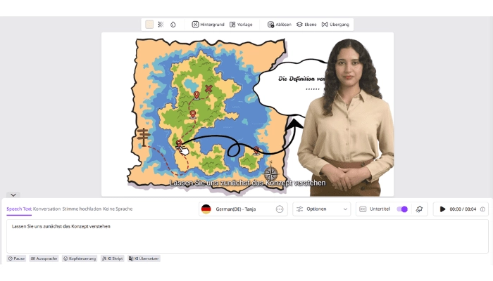 Lernlandkarte Videos mit Vidnoz erstellen