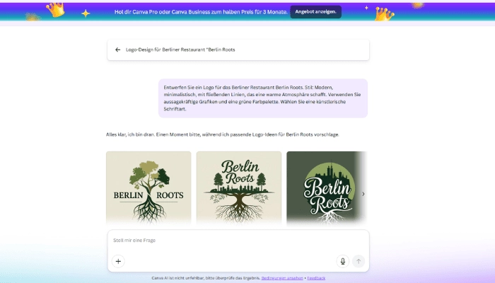 logo mit KI ertsellen Canva