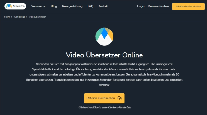 maestra video uebersetzer online