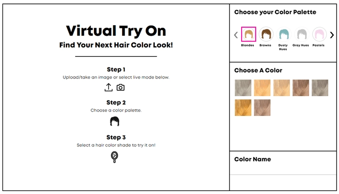 Matrix 3D Virtual Hair Color Try-On