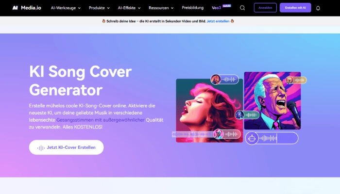 Media io KI Song Cover Generator