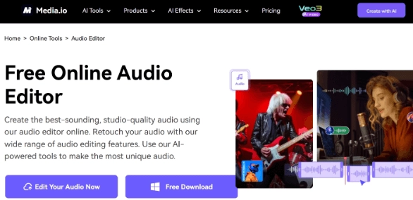 Media io Kostenlose Online App fuer Musik schneiden_
