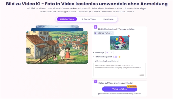 mermaid-ai-bild-zu-video